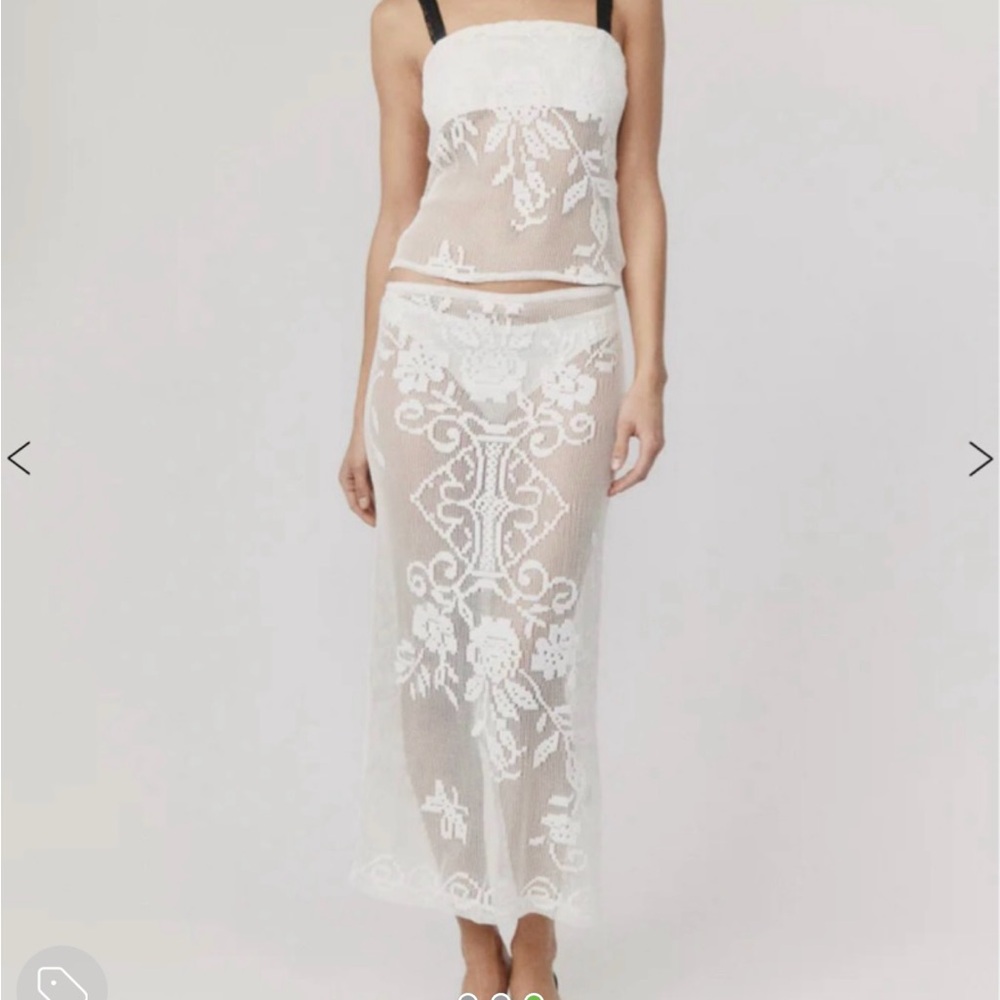 With Jean White Lace Skirt xxs - Picture 3 of 6